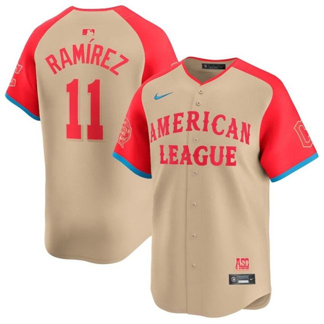 Men's American League #11 José Ramírez Cream 2024 All-Star Limited Stitched Jersey